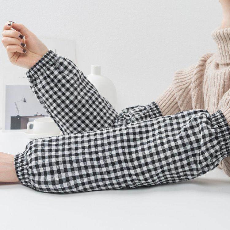 加长款袖套男女格纹办公室清洁防污护袖秋冬保暖厨房家务袖套,家庭/个人清洁工具,围裙,淘宝优惠券,粉丝福利购,淘宝优惠卷