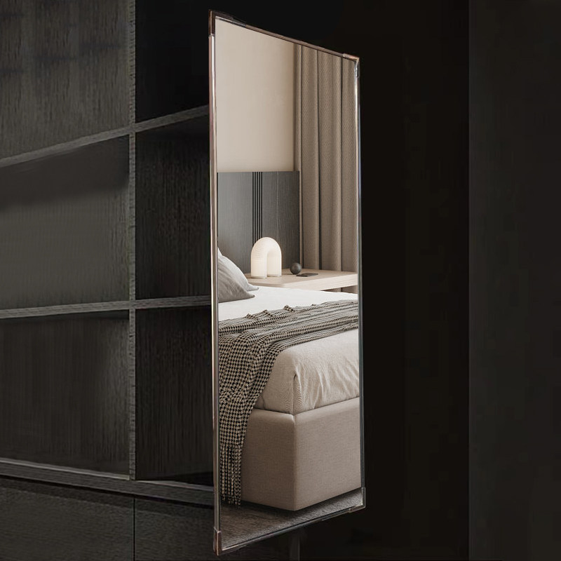 衣柜镜子推拉镜穿衣镜衣柜内置推拉衣帽间试衣镜折叠隐藏式全身镜