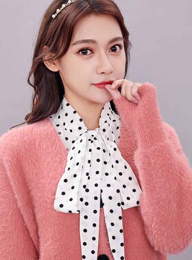 韩版百搭冬季蝴蝶结配饰假衣领