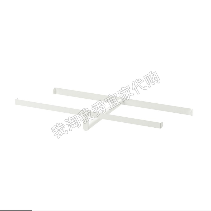 宜家国内代购 耶勒帕 挂衣杆 白色60x40厘米 仅适用于普拉萨框架