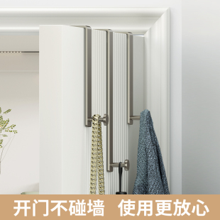 门后挂钩 2cn厚门超长款 免打孔不锈钢橱柜门挂钩卧室免钉无痕单钩