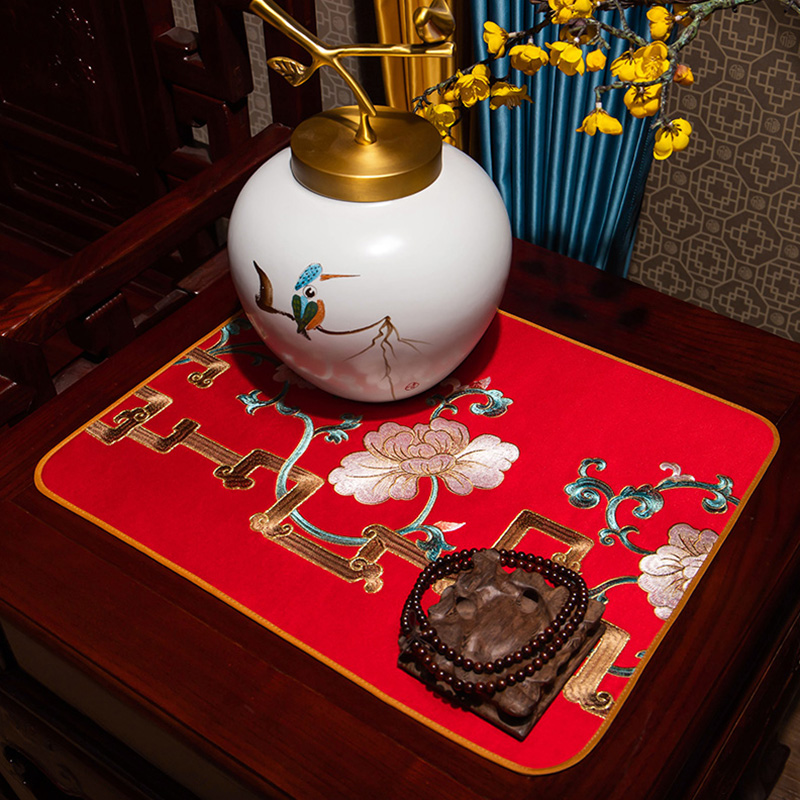 新中式餐垫防水防油桌垫杯垫碗垫子复购防滑隔热垫家用防烫耐热垫,居家布艺,餐垫,淘宝优惠券,粉丝福利购,淘宝优惠卷