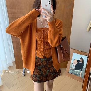 开衫 YOU 百搭背心 花朵印花半身短裙三件套套装 8917 BEST YS1