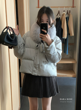 DARA ROSE-金保暖白鸭绒保暖羽绒服外套(配可拆卸狐狸毛领)S7716