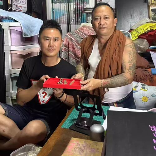 泰国特色阿赞南奔鸦仇五倍反弹符管吊坠正品金鸦经文塔固佛牌手链