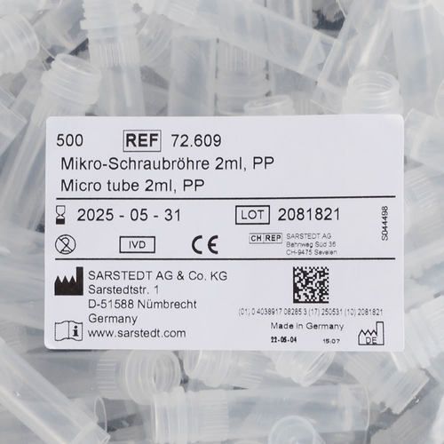 塑料冻存管微量螺纹管sarstedt