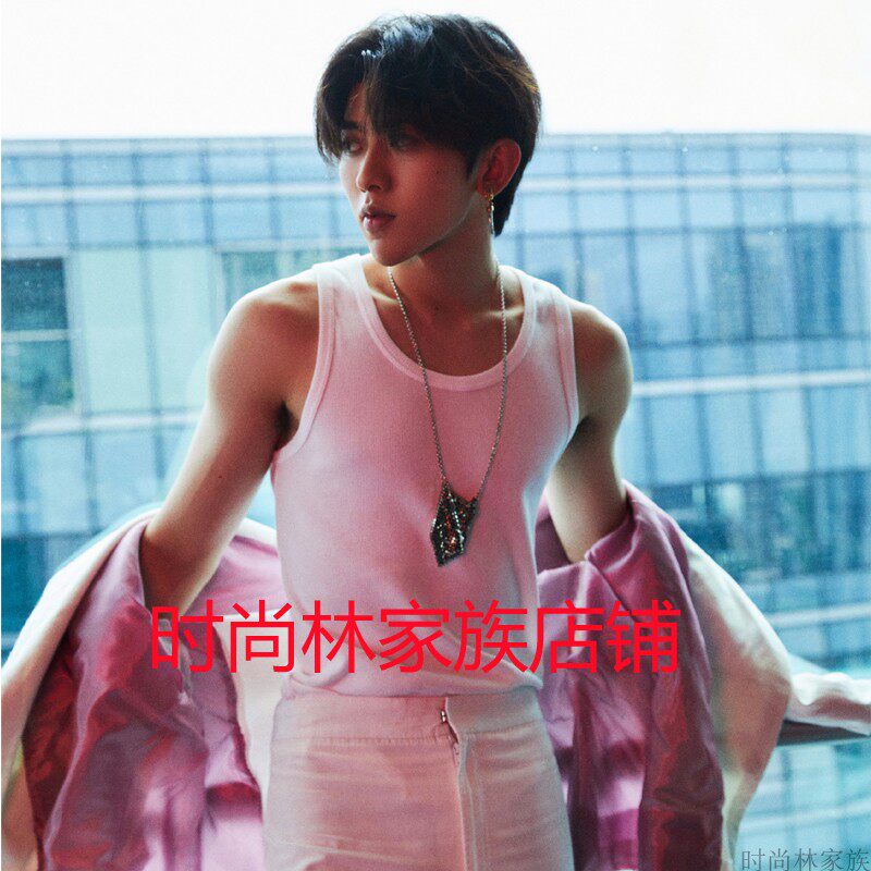 蔡徐坤同款白色背心男纯棉圆领大码时尚运动健身吸汗透气打底吊带