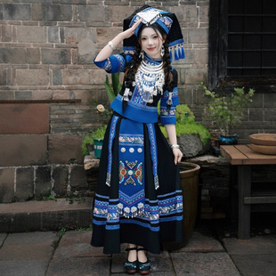 成人少数民族服饰苗族刺绣壮锦盛装 舞蹈女 三月三服装 广西壮族新款