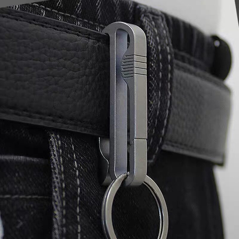 钛合金男士腰挂钥匙扣穿腰带皮带H挂件创意个性简约汽车圈
