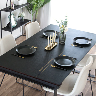 轻奢【皮革桌垫】高级轻奢防水防油防烫免洗加厚餐桌布皮质茶几垫