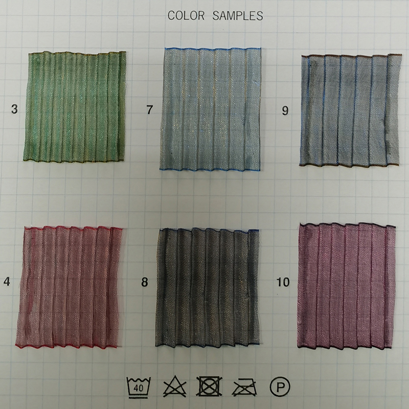 日本木马MOKUBA透明折褶纱丝带