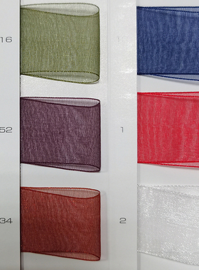 日本MOKUBA玻璃纱珠光雪纺带 DIY蝴蝶结宠物娃衣发头饰欧根纱丝带