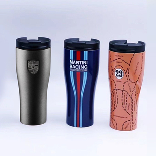 适用保时捷双层不锈钢杯子保温杯咖啡杯便携车载杯粉猪马提尼礼品