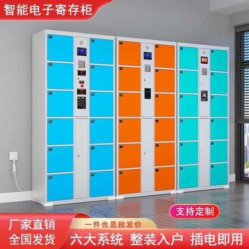 人脸刷卡条码超市自助智能储物柜