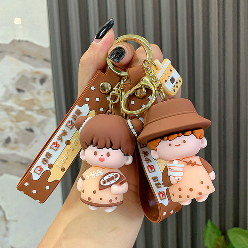 新萌卡通亚克力情侣款钥匙扣礼品