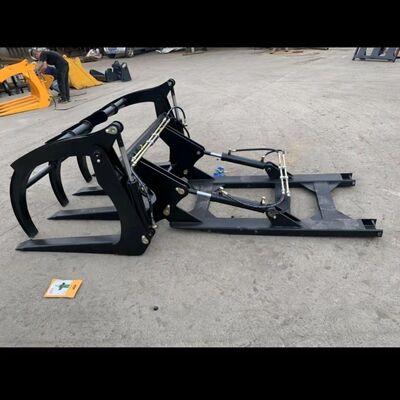 叉车铲斗改装抓头配件铲车改装叉车改装抓木机铲斗抓头