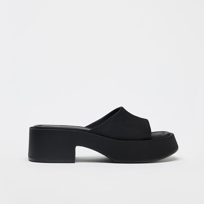 ZA沙滩度假风松糕底一字凉拖鞋女