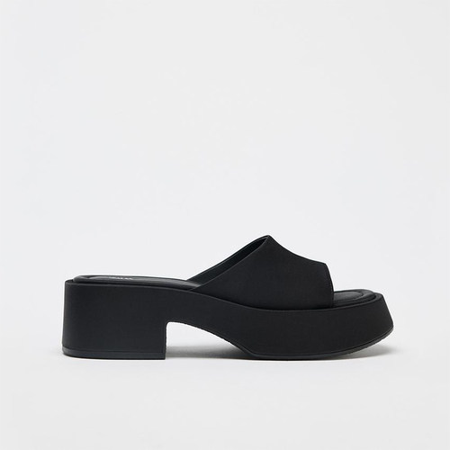 ZA沙滩度假风松糕底一字凉拖鞋女