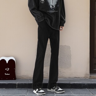 子加长微喇叭长裤 NTBF高个子牛仔裤 子 高街裤 vibe美式 男款 修身