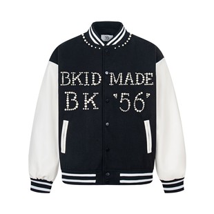 NTBF美式复古棒球服外套男女春装拼接撞色夹克宽松学院风上衣潮