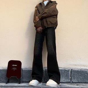 子微喇直筒长裤 NTBF高腰牛仔裤 高街vibe裤 潮流美式 子 2026春秋新款