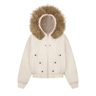 NTBF美式复古迷彩座山雕男女年冬季加绒加厚保暖夹克外套短款棉服