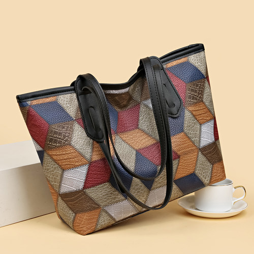 大包包女2024新款潮时尚大容量手提包软皮单肩包女士通勤包托特包