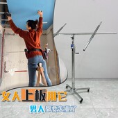 吊顶上板神器石膏板升降机支架装 修手摇电动电锤打孔支架便携升降