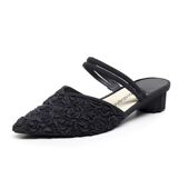 中跟休闲鞋 凉鞋 女 尖头塑料鞋 气质百搭凉鞋 女坡跟2025春秋新款 韩版