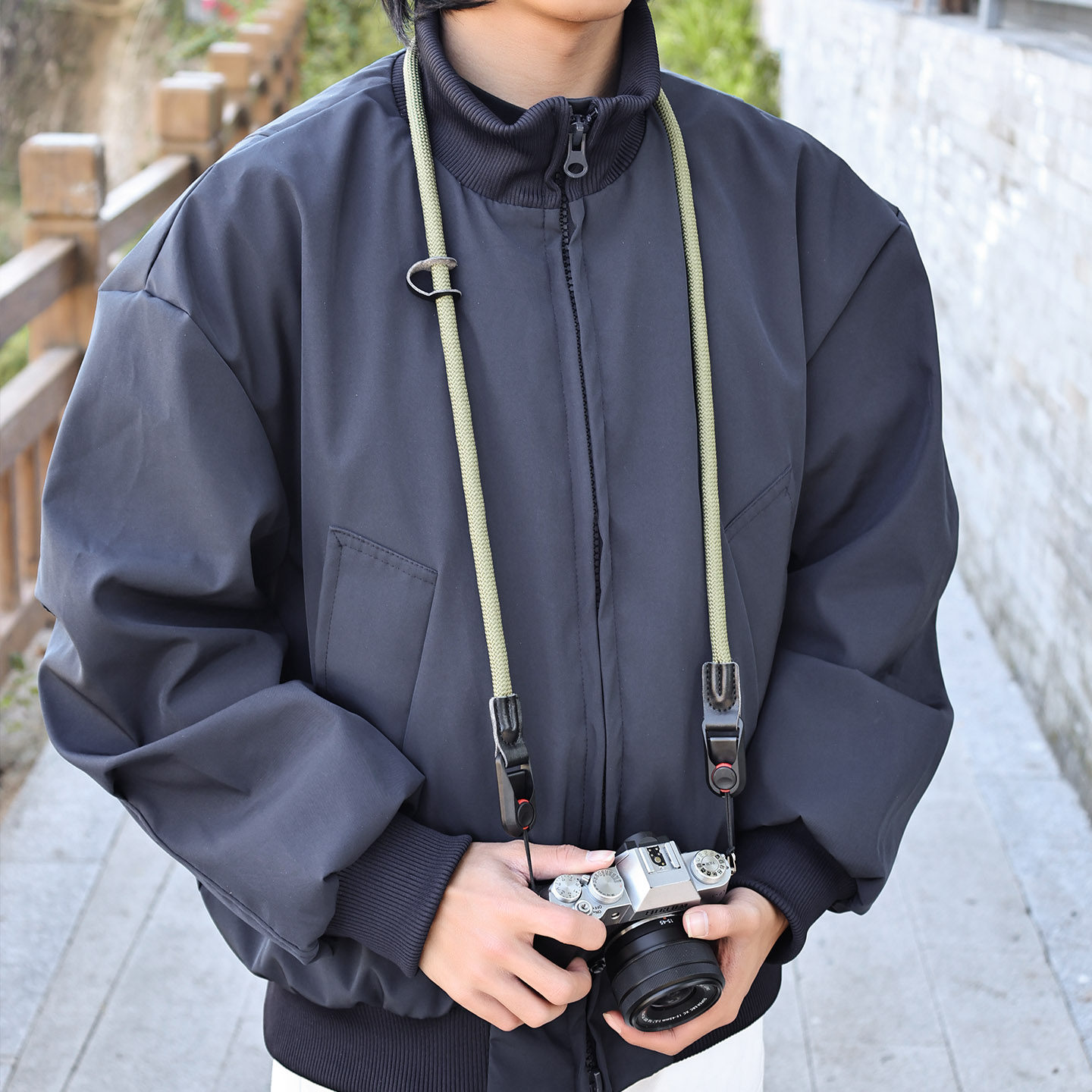 伞绳相机快拆肩带适用佳能尼康富士索尼微单背带zve10 zfc兼容PD