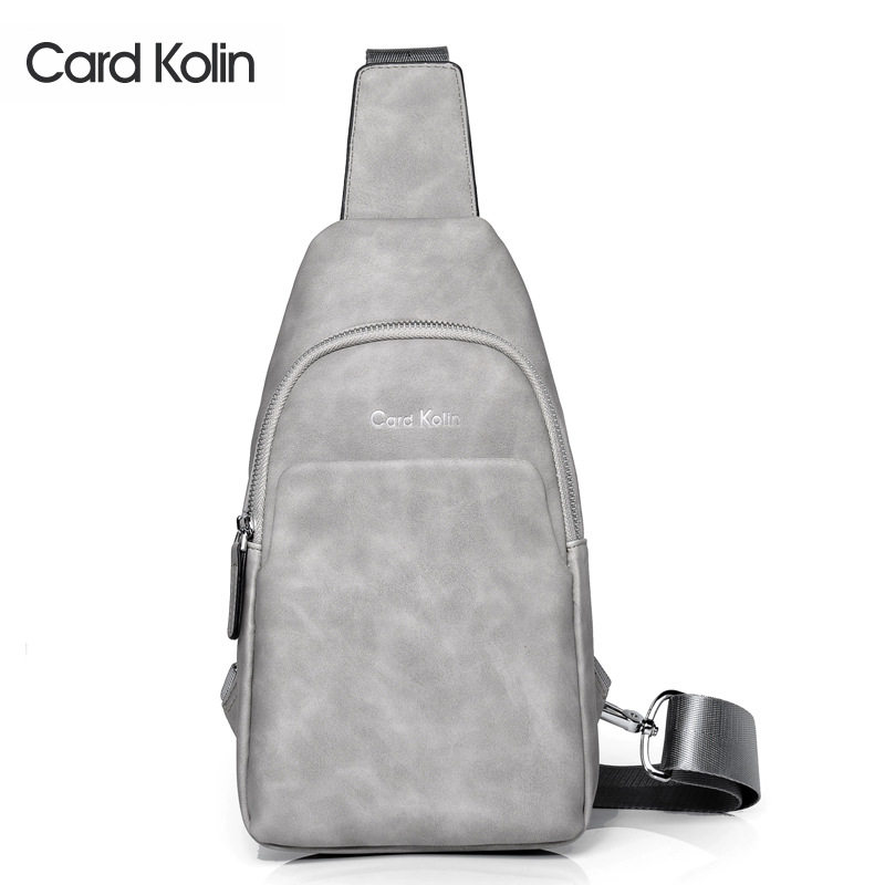 Card Kolin男士胸包防水耐磨单肩斜挎胸前小背包多功能休闲斜挎包