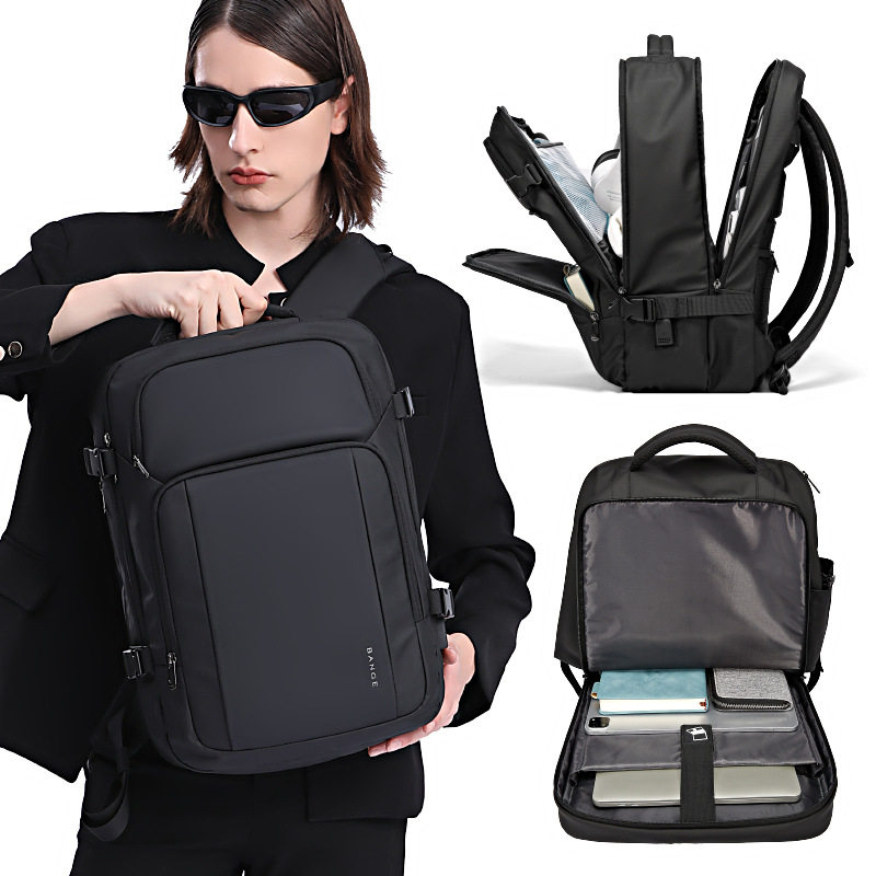 BANGE背包男士双肩包新品商务大容量防水旅行电脑包背包Backpack