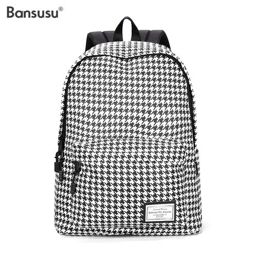 bansusu品牌2024千格鸟双肩包女学生书包旅行包大容量女防泼水男