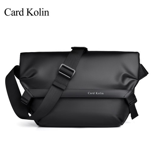 Card Kolin潮流男士单肩包牛津布机车包时尚斜挎包男式防盗邮差包