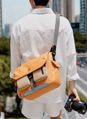 TANGCOOL新款时尚男士斜挎包大容量单肩包户外摄影包多功能相机包