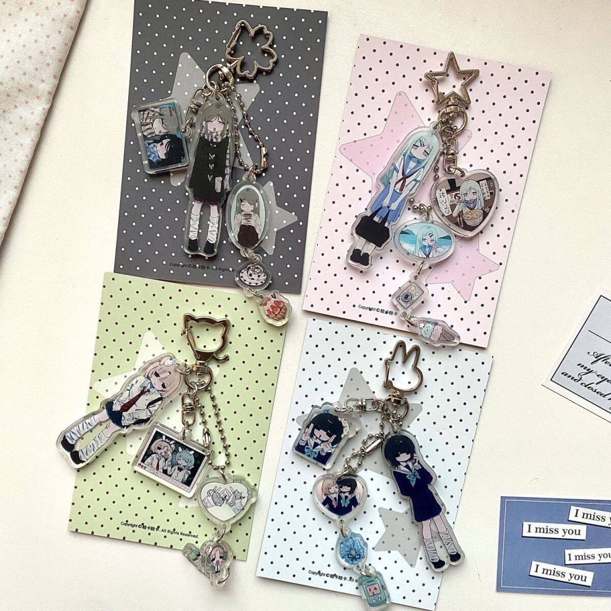 【通勤少女】古早日系感亚克力挂件钥匙扣手机DIY小鞠同款Y2K风