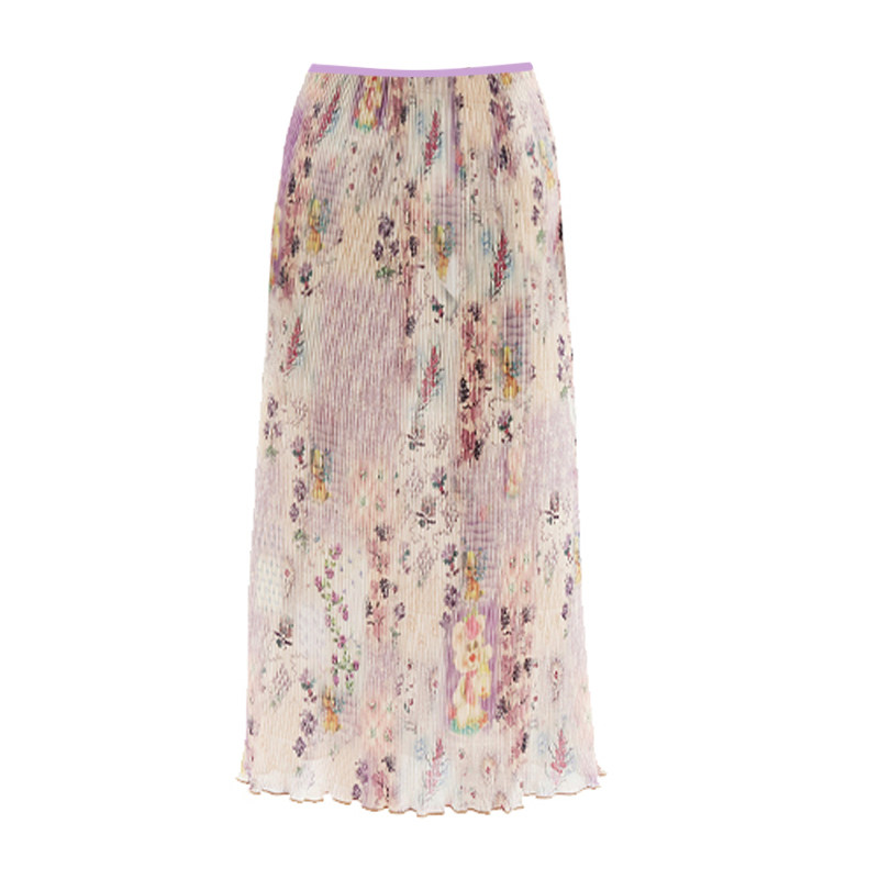 thumbnail for LivingRoom Wisteria Fairy Tale Original Print Design Pleated Stretch Set