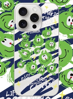 绿色怪兽适用于苹果17PROMAX透明手机壳硅胶可爱iPhone16PROMAX情侣15PRO卡通14VIVOOPPO13动漫12华为小米
