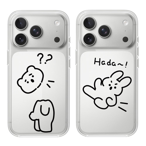 小熊兔子适用于苹果17PROMAX透明手机壳硅胶可爱iPhone16PROMAX情侣15卡通14动漫13华为12小米15VIVOOPPO