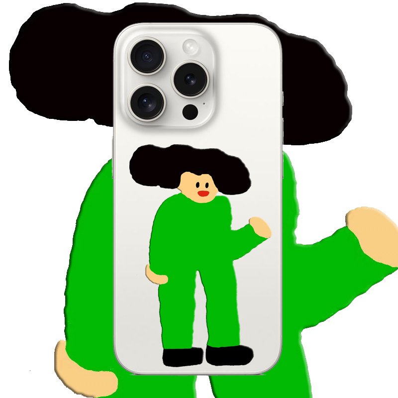 可爱小绿人适用苹果17PROMAX情侣15PRO可爱13动漫12卡通14个性iPhone16PROMAX硅胶透明手机壳华为小米vivoopp