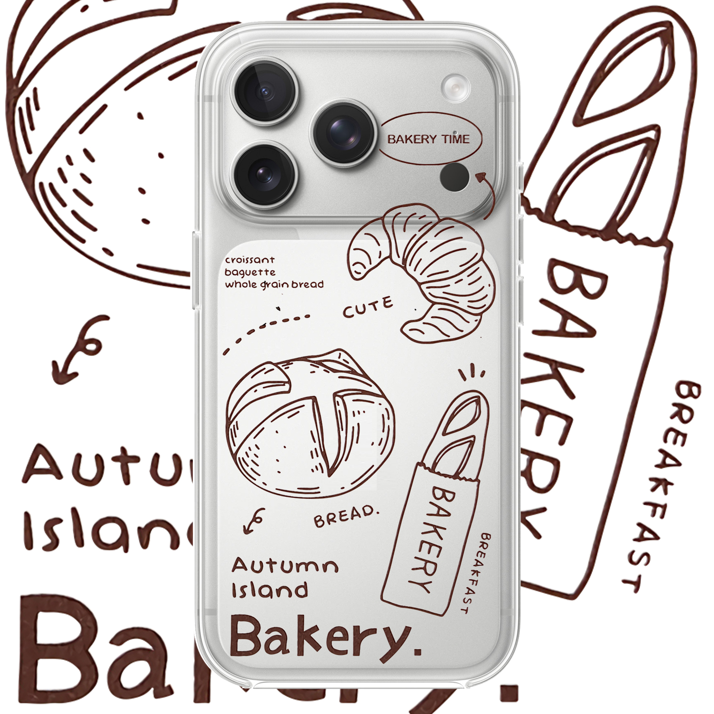 面包擦画适用于苹果17PROMAX透明手机壳硅胶简约iPhone16PROMAX情侣15PRO小众14华为小米13个性12VIVOOPPO