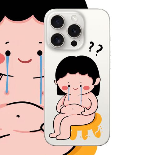 哭哭小女孩适用苹果17PROMAX情侣15PRO可爱13动漫12卡通14个性iPhone16PROMAX硅胶透明手机壳华为小米vivoopp