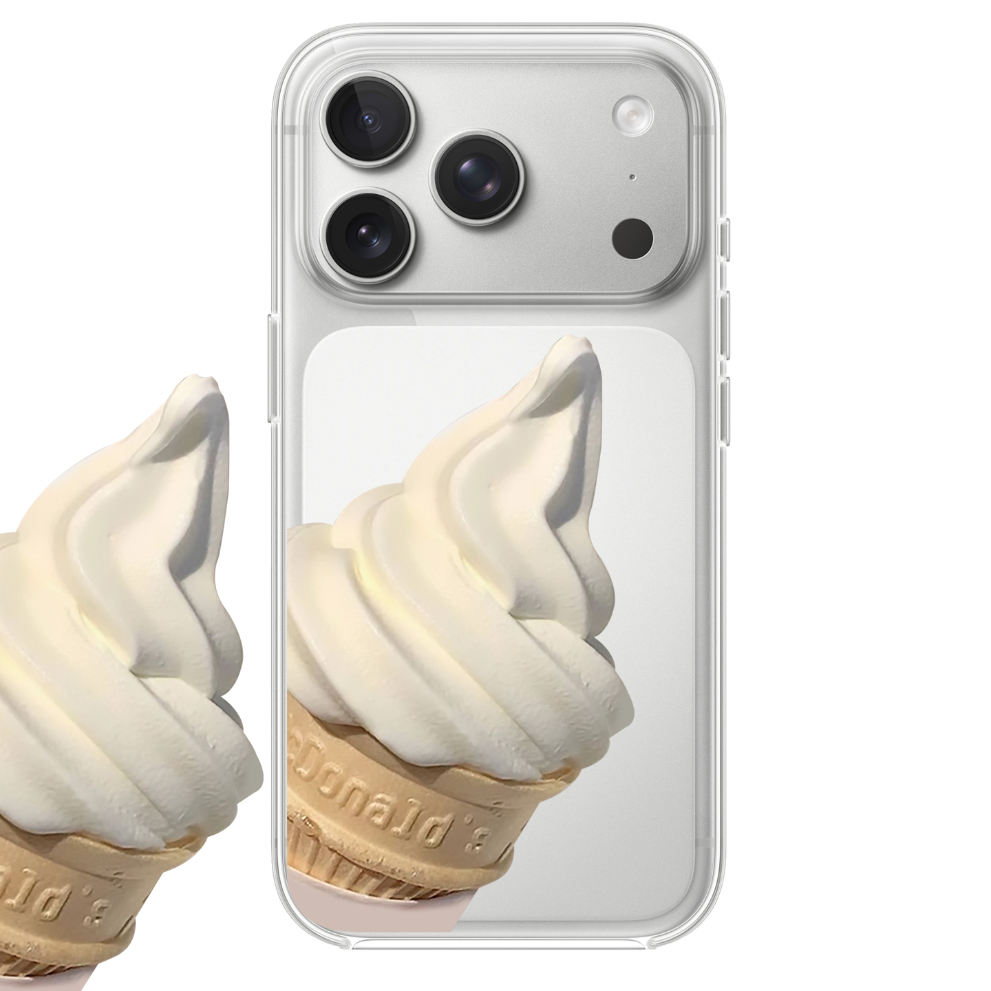 可爱冰淇淋适用苹果17PROMAX情侣15PRO可爱13动漫12卡通14个性iPhone16PROMAX透明手机壳华为小米15vivoppo