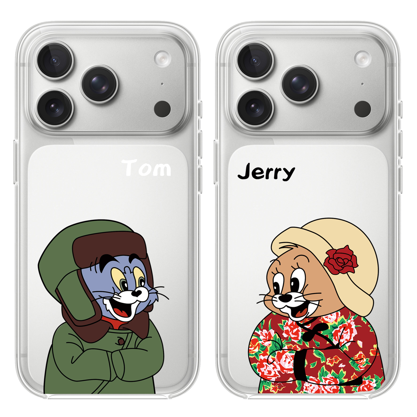 可爱猫和老鼠适用苹果17PROMAX情侣15PRO可爱13动漫12卡通14个性iPhone16PROMAX硅胶透明手机壳华为小米vivoo