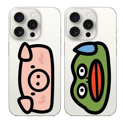 青蛙猪猪适用于苹果17PROMAX透明手机壳硅胶可爱iPhone16PROMAX情侣15PRO卡通14VIVOOPPO13动漫12华为小米