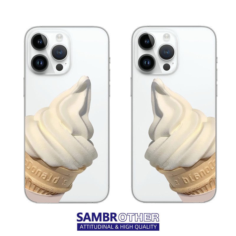 冰淇淋可爱适用苹果17PROMAX情侣13可爱12动漫15pro卡通14个性iPhone16PROMAX硅胶透明手机壳华为小米vivoopp