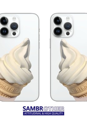 冰淇淋可爱适用苹果17PROMAX情侣13可爱12动漫15pro卡通14个性iPhone16PROMAX硅胶透明手机壳华为小米vivoopp