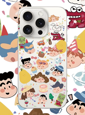 蜡笔小新适用于苹果17PROMAX透明手机壳硅胶可爱iPhone16PROMAX情侣15PRO卡通14华为小米13动漫12VIVOOPPO