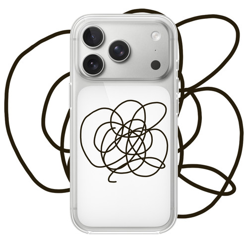 线条圆圈适用于iPhone17PROMAX个性16PRO艺术苹果透明手机壳15PRO个性14创意13简约12适用小米15华为OPPOVIVO