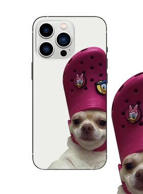 拖鞋狗适用苹果17PROMAX情侣15PRO可爱13动漫12卡通14个性iPhone16PROMAX硅胶透明手机壳华为小米vivooppo
